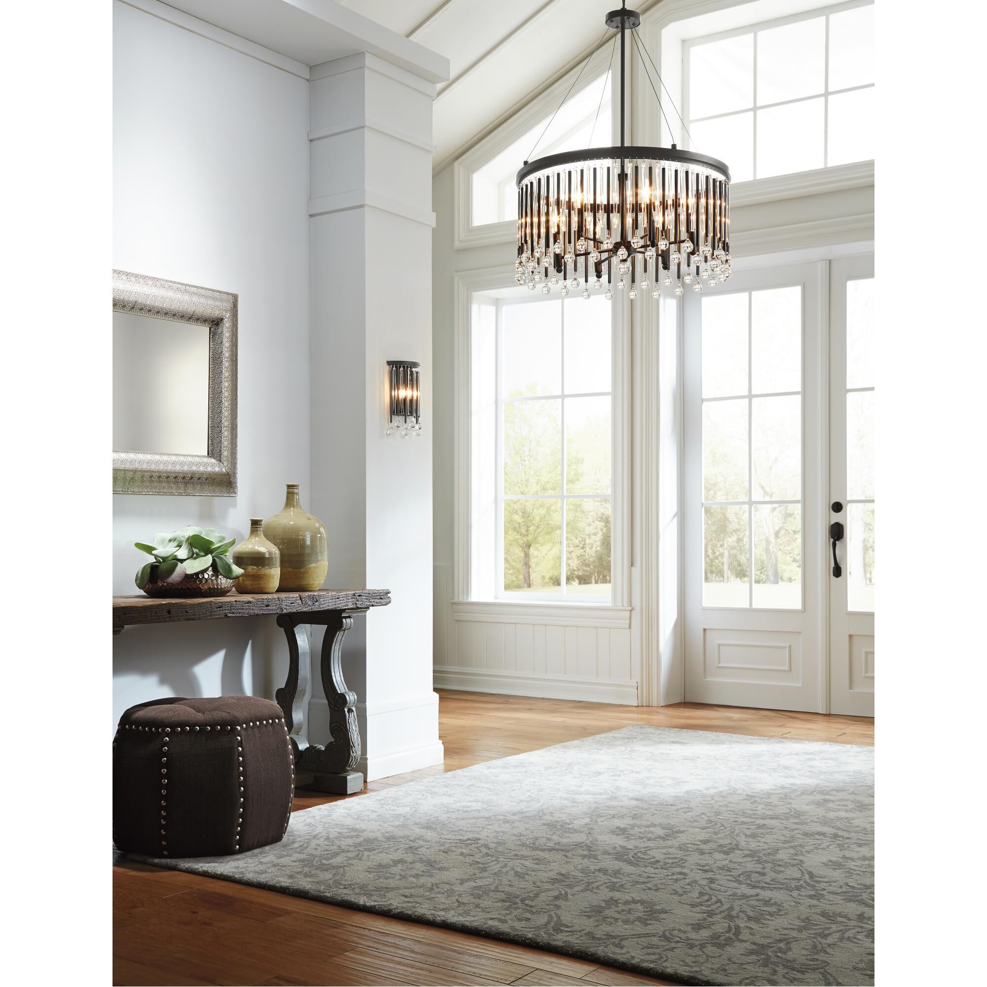 Shown in Espresso finish and Clear glass